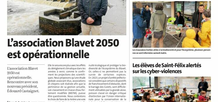 Mars 2023 : l’association Blavet 2050 est opérationnelle